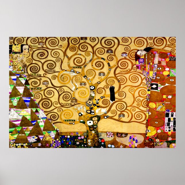Livets träd Gustav Klimt Nouveau Poster (Framsidan)