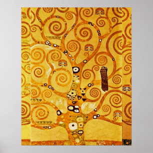 Livets träd Gustav Klimt Nouveau Poster
