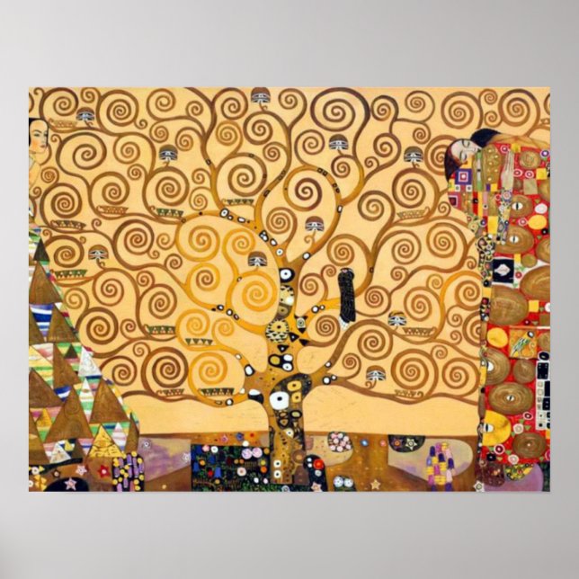 Livets träd Gustav Klimt Poster (Framsidan)