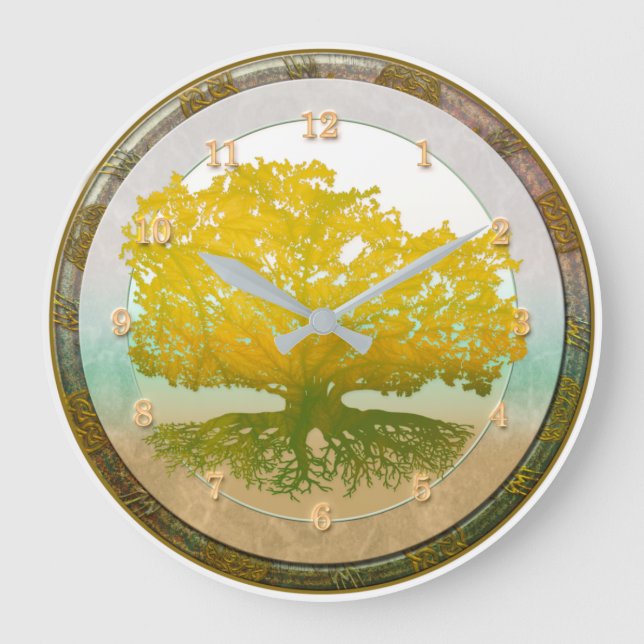LIVETS TRÄD Heaven och Earth Large Clock Stor Klocka (Framsida)