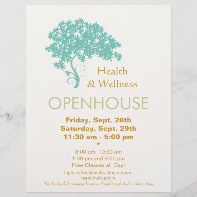 Livets Träd Holistisk Hälsa och Välbefinnande Flye Reklamblad (Framsidan)