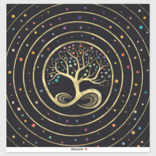 Livets träd - Infinity Spiral Klistermärken