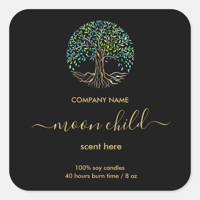 Livets träd Intension Celestial burk etikett (Framsida)