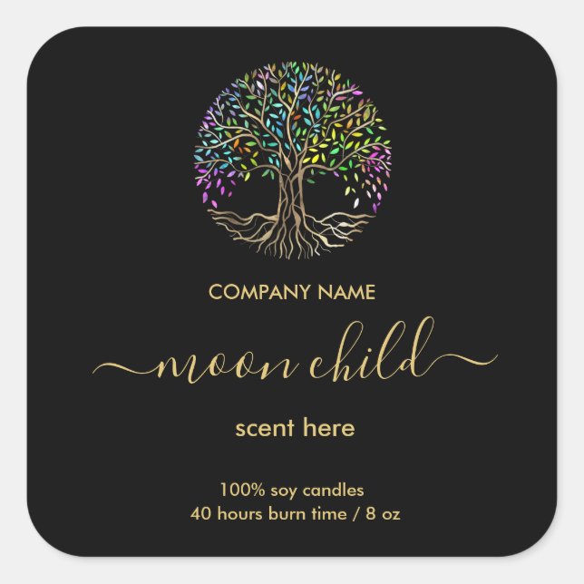 Livets träd Intension Celestial burk etikett (Framsida)