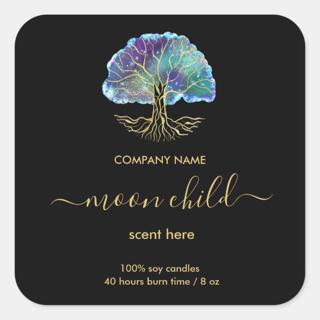 Livets träd Intension Celestial burk etikett (Framsida)