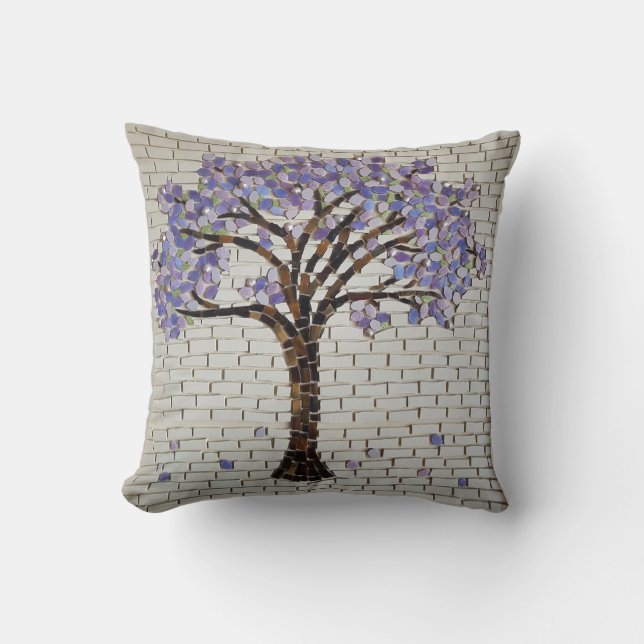 Livets träd, jacaranda Dekorativ kudde (Framsida)