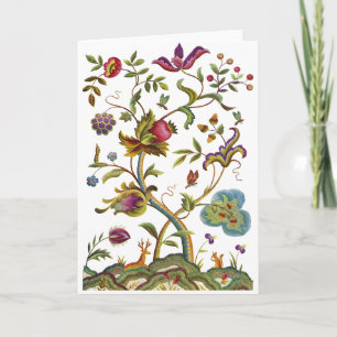 Livets träd Jacobean Embroidery Kort