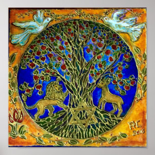 Livets träd Judaica Poster