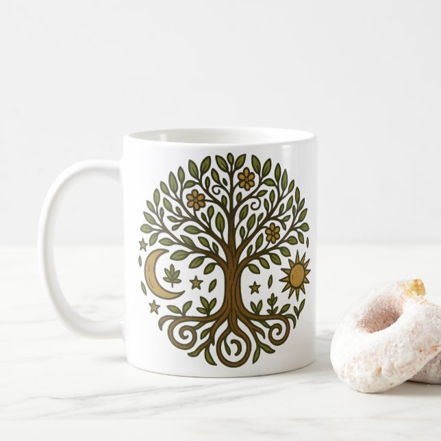 Livets Träd  Kaffemugg (Med munk)