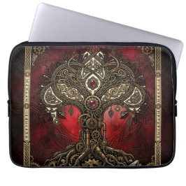 Livets Träd – keltisk gotisk Steampunk Laptop Fodral