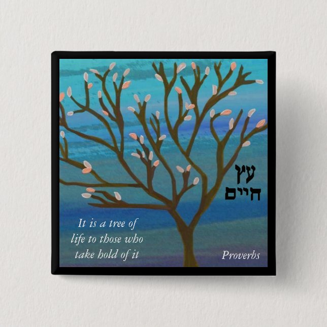 Livets träd klämmer fast knapp (Framsida)