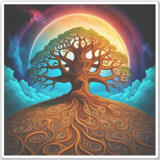 Livets träd klistermärken (Framsida)