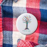 Livets träd knapp<br><div class="desc">Den här dekorativa Livets träd-knappen är tryckt med en mosaik träd-design. Byt ord om du vill. Original Mosaic © Michele Davies</div>