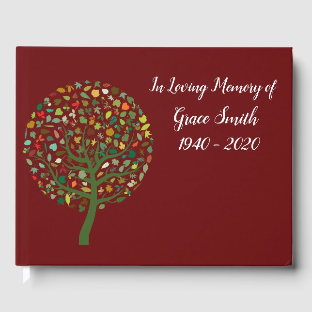 Livets träd konstbegravningsminne gästböcker (Framsida)