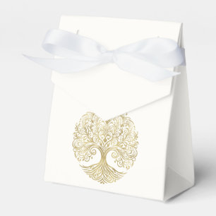 Livets Träd Kräm & Guld Keltisk Bröllop Presentaskar