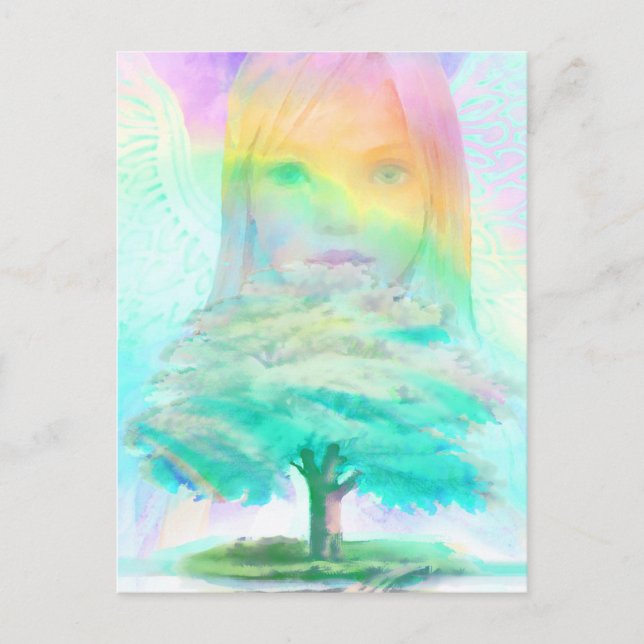 Livets träd Light Angel Vykort (Framsida)
