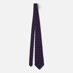 Livets träd Lila Black Neck Tie - Anpassningsbar F Slips