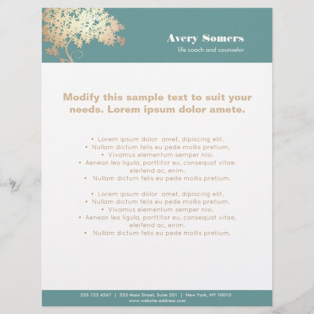 Livets träd Logotyp Health och Hälsa Reklamblad (Framsidan)