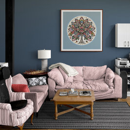 Livets träd Mandala - Vibrant Harmony Poster