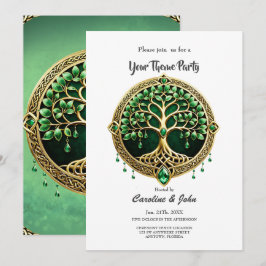 Livets träd med keltiska knop. inbjudningar