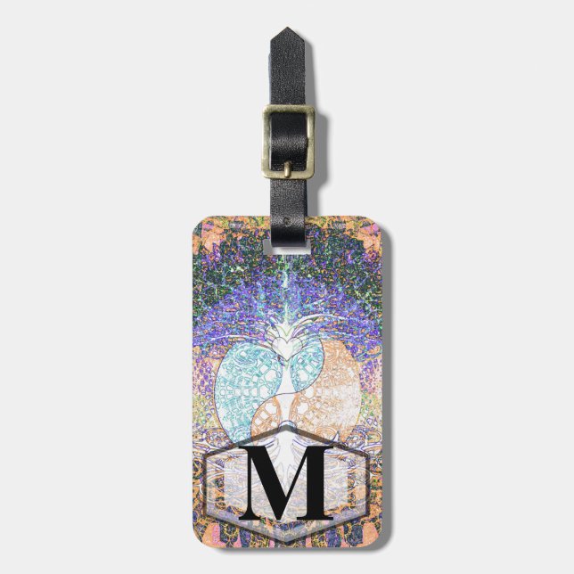 Livets träd med ying av det yang och bagagebricka (Vertikal Framsida)