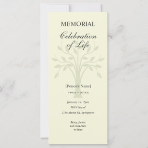 Livets träd Memorial Firande i Life Inbjudan