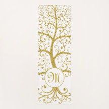 Livets träd Monogram Guld Modern