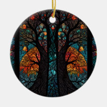 Livets träd mosaikglas, nedfläckad, effekt