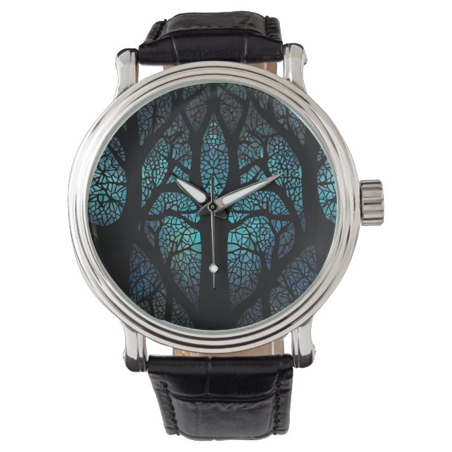 Livets träd - Mystic Forest Mosaic Armbandsur (Framsida)