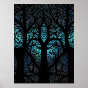 Livets träd - Mystic Forest Mosaic Poster