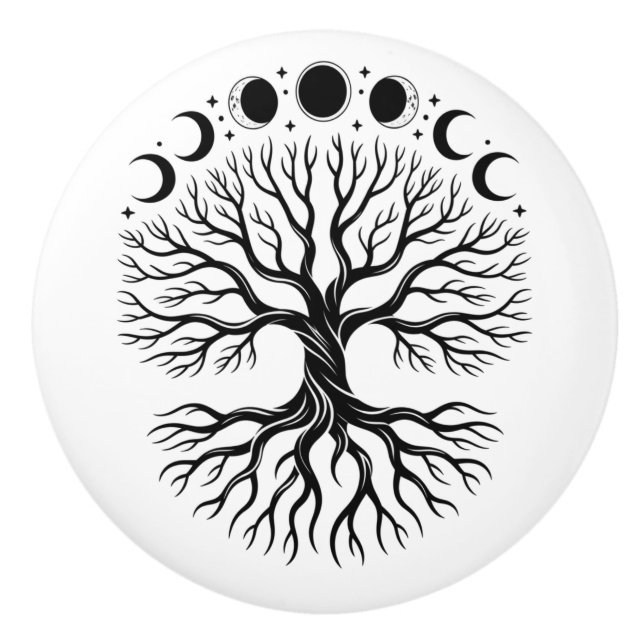 Livets Träd och Månens Cykler Knopp (Framsidan)