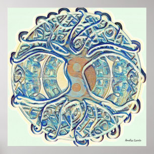 Livets träd och Yin Yang 1-Poster Poster