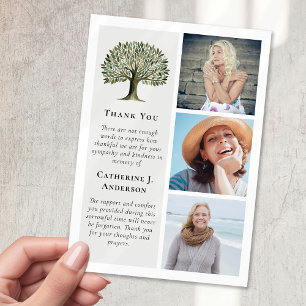 Livets träd Photo Sympathy Funeral Tack Kort