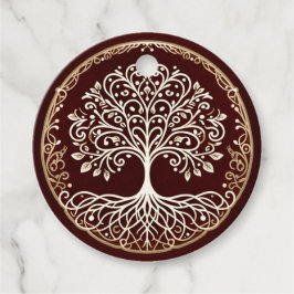 Livets Träd Rustik Mörkröd Keltisk Bröllop Gåvor Etiketter