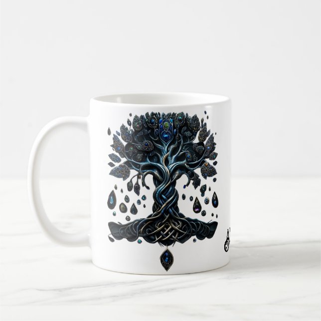 Livets träd Shine och Souls armar Kaffemugg (Vänster)