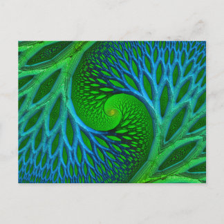 Livets träd Spiral Fractal Vykort