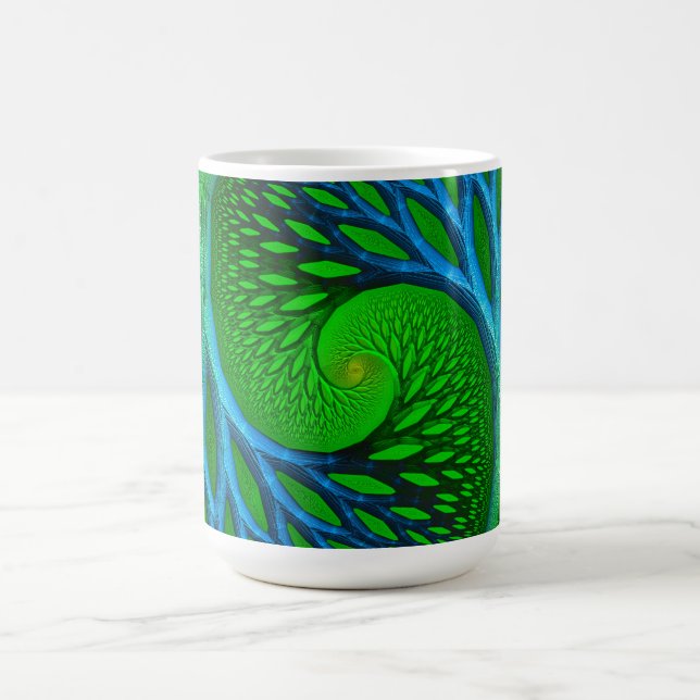 Livets Träd Spiral Fraktal  Kaffemugg (Center)