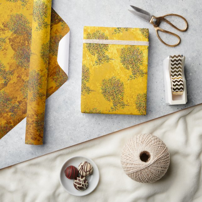 Livets träd - Spiral Löv frukt 1 Presentpapper (Hantverk)