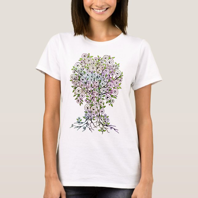 Livets träd - Spiral Löv frukt 1 T Shirt (Framsida)