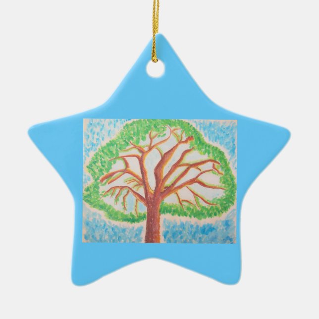 Livets träd-stjärnig ornament (Framsidan)