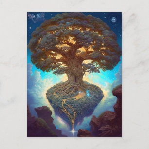 Livets träd Surreal Natur Art Vykort