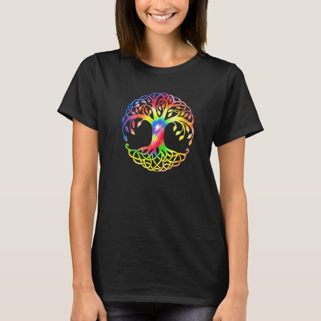 Livets träd Symbol Färg 1 T Shirt (Framsida)