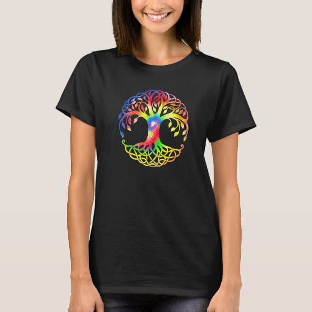Livets träd Symbol Färg 1 T Shirt (Framsida)