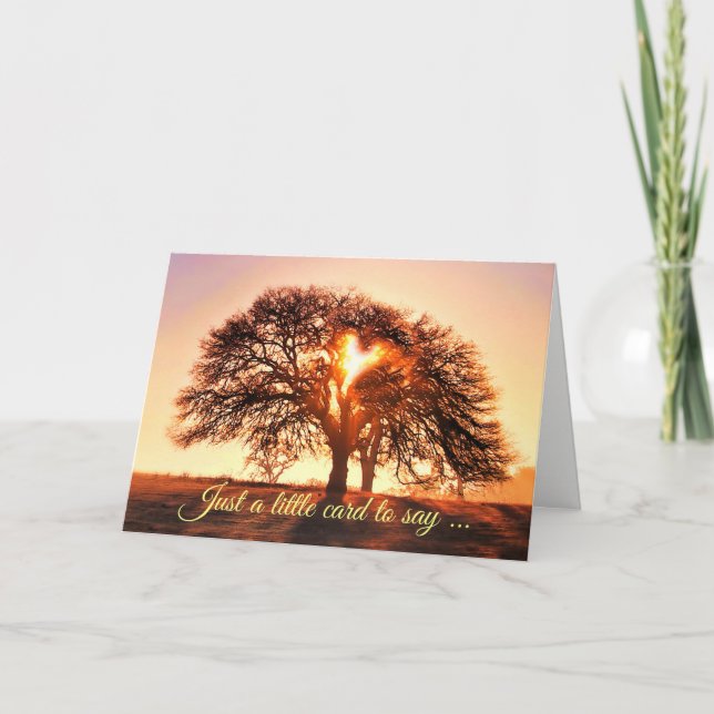 Livets träd tänker på ditt Cute Card Kort (Framsida)