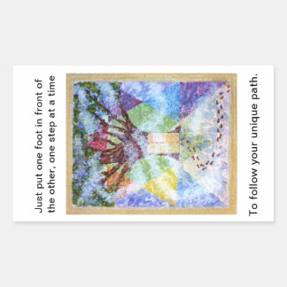 Livets träd-Ten Commandings-fästet Rektangulärt Klistermärke