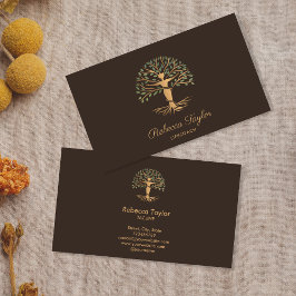 livets träd-terapeut yoga healer visitkort