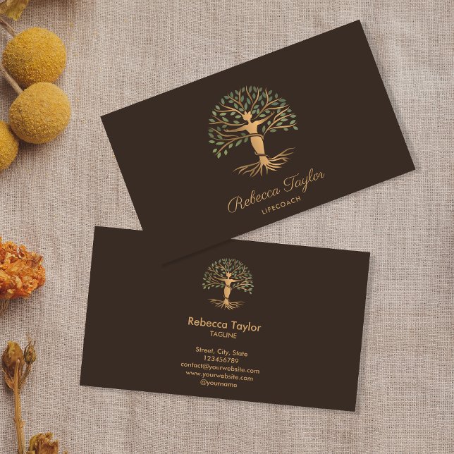 livets träd-terapeut yoga healer visitkort (Skapare uppladdad)