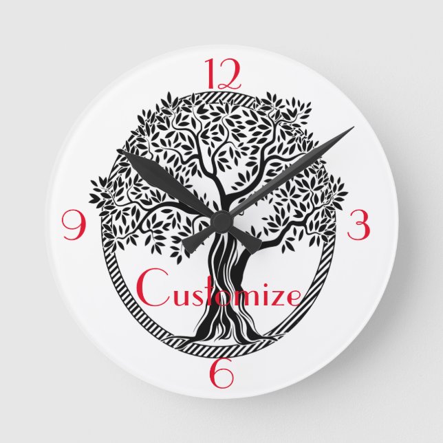 Livets träd Thunder_Cove Rund Klocka (Framsida)