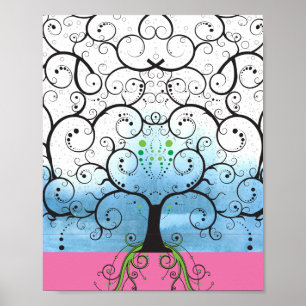 livets träd Träd illustration Poster