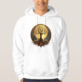 Livets Träd – Upplysning i Månsken Hoodie
